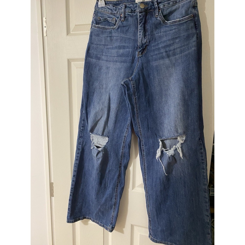 RFM Los Angeles Woman's Wide‎ Leg Jeans 15/32 Distressed Y2K